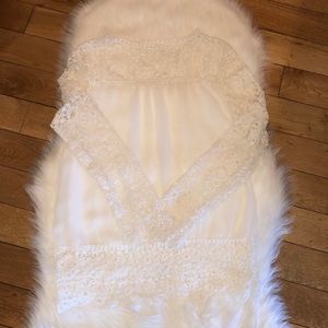 Sheer White and Lace Top